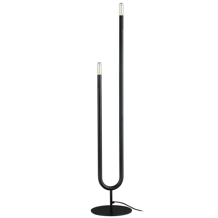 Wand 2 Light Floor Lamp - Matte Black