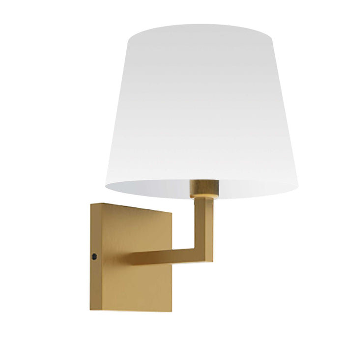 Whitney 1 Light Wall Sconce - Aged Brass - White Shade