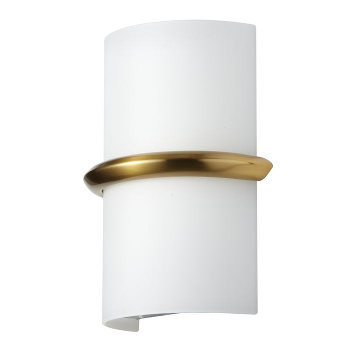 Wallace Wall Sconce - 14W - Aged Brass - Opal White Glass