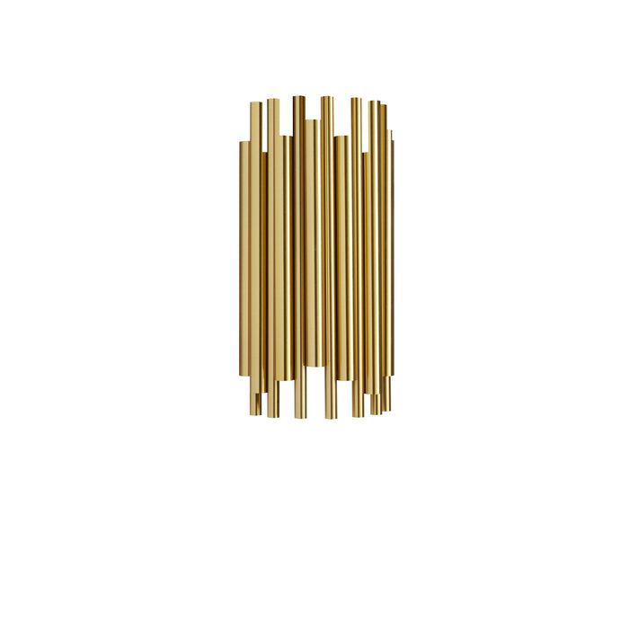 Weslyn 2 Light Wall Sconce - Short - Aged Brass