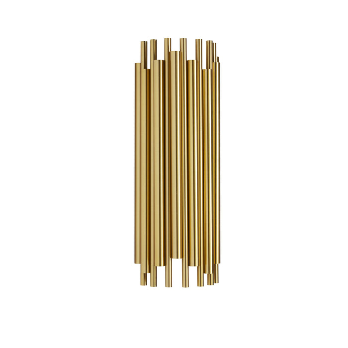 Weslyn 2 Light Wall Sconce - Tall - Aged Brass