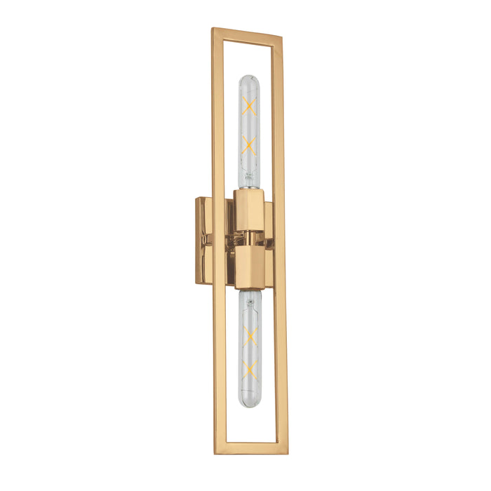 Wisteria 2 Light Wall Sconce - Aged Brass