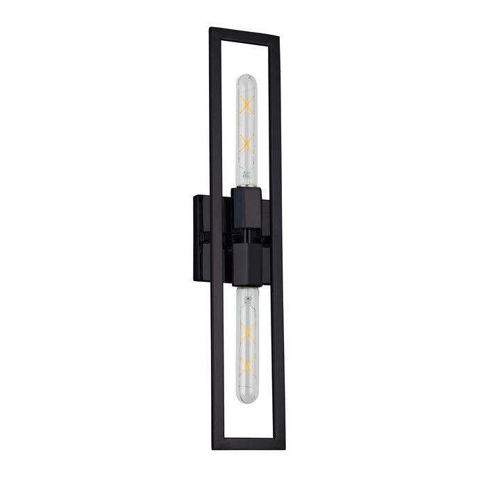 Wisteria 2 Light Wall Sconce - Short - Matte Black