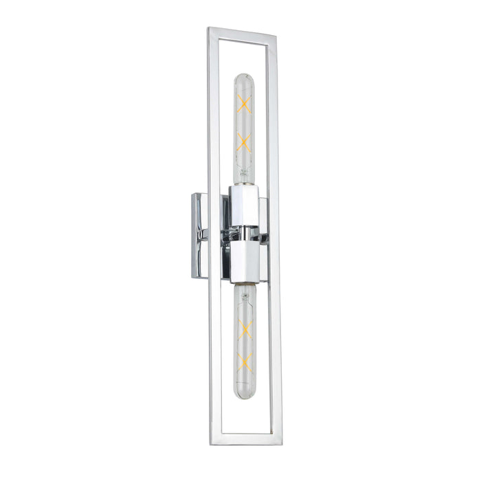 Wisteria 2 Light Wall Sconce - Short - Polished Chrome