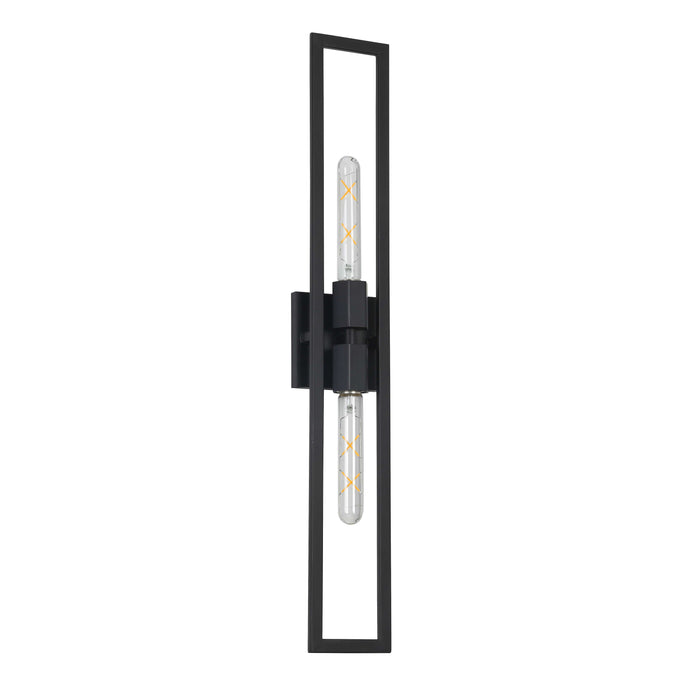 Wisteria 2 Light Wall Sconce - Tall - Matte Black