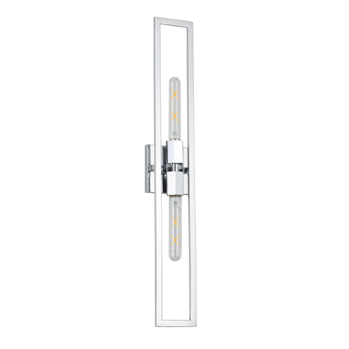 Wisteria 2 Light Wall Sconce - Tall - Polished Chrome