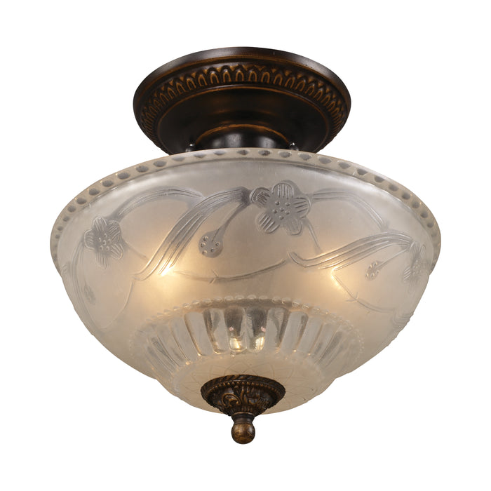 Restoration 11'' Wide 3-Light Semi Flush Mount - Golden Bronze