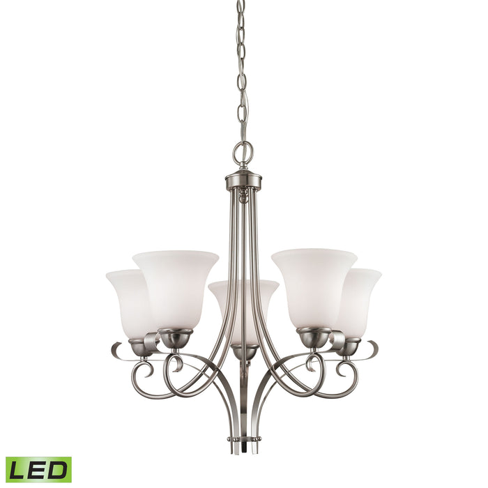 Brighton 22'' Wide 5-Light Chandelier - Brushed Nickel