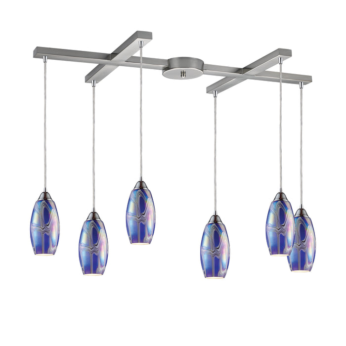 Iridescence Configurable Multi Pendant - Satin Nickel