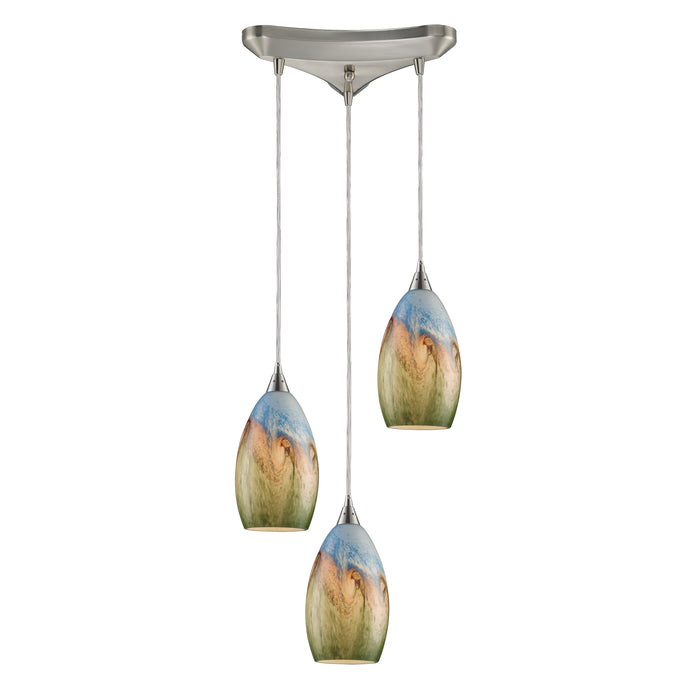 Geologic Configurable Multi Pendant - Satin Nickel