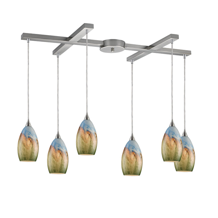 Geologic Configurable Multi Pendant - Satin Nickel