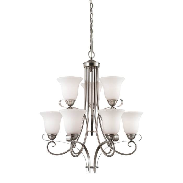 Brighton 25'' Wide 9-Light Chandelier - Brushed Nickel