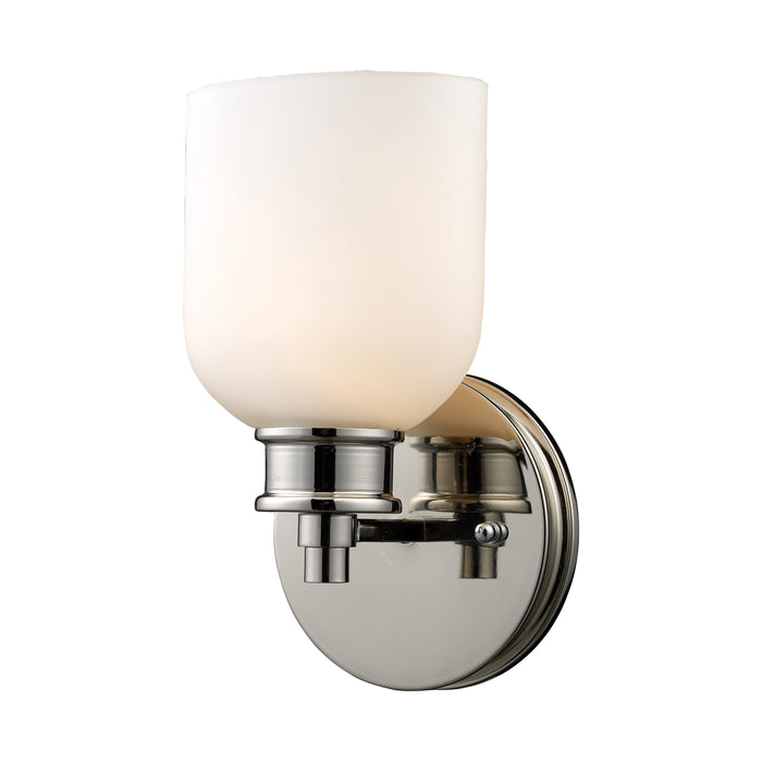 Dione 1-Light Vanity in Polished Nickel