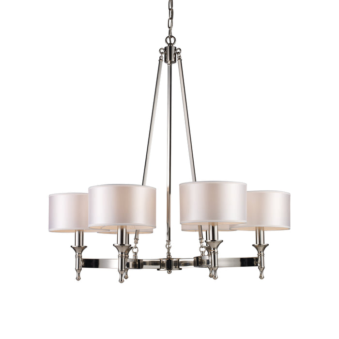 Pembroke 31'' Wide 6-Light Chandelier - Polished Nickel