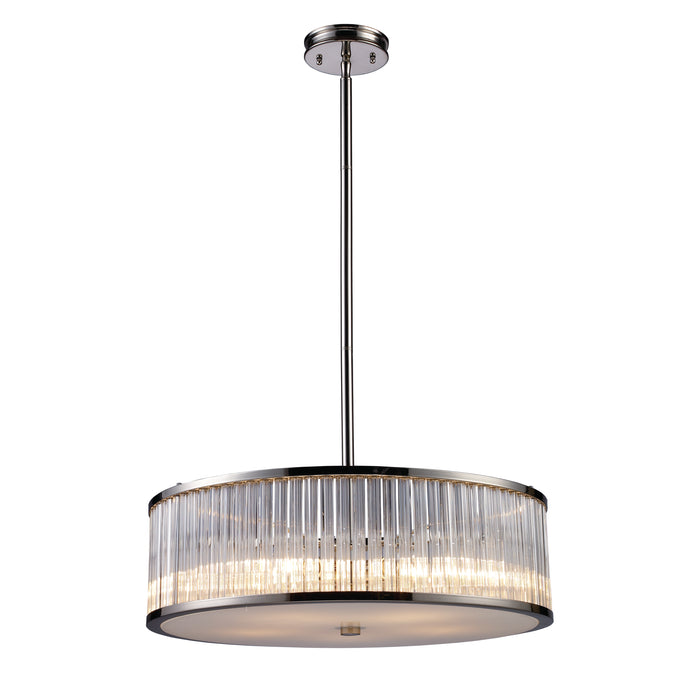 Braxton 24'' Wide 5-Light Chandelier - Polished Nickel