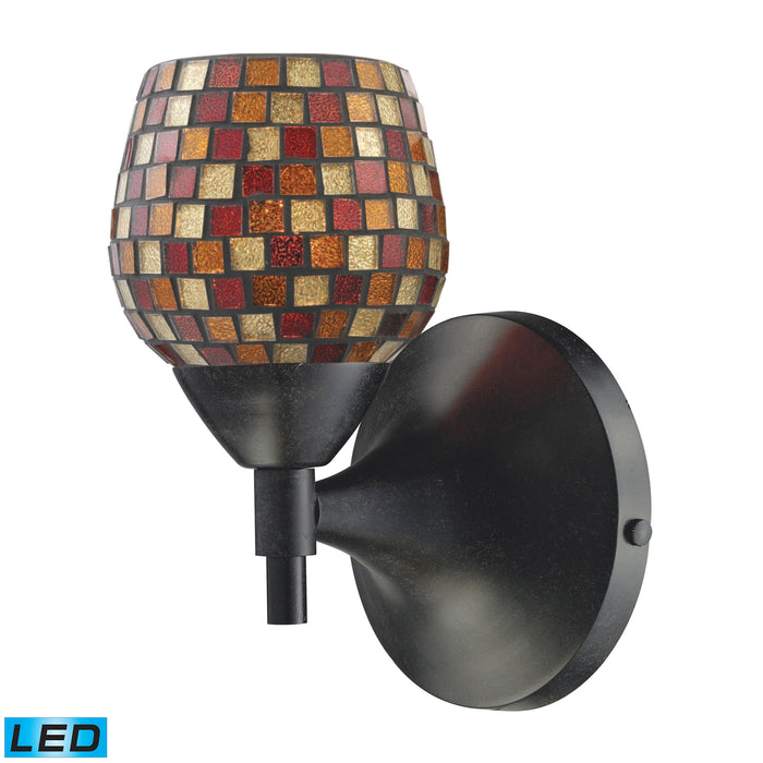 Celina 9'' High 1-Light Sconce - Dark Rust