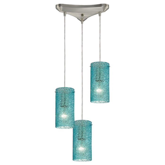 Ice Fragments Configurable Multi Pendant - Satin Nickel