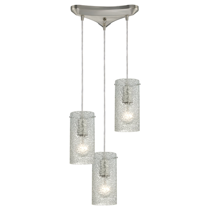 Ice Fragments Configurable Multi Pendant - Satin Nickel