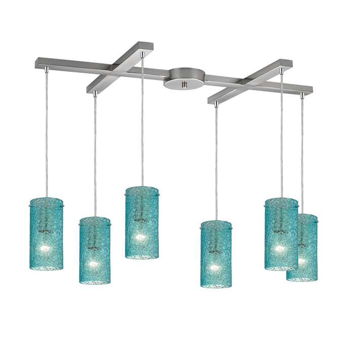 Ice Fragments Configurable Multi Pendant - Satin Nickel