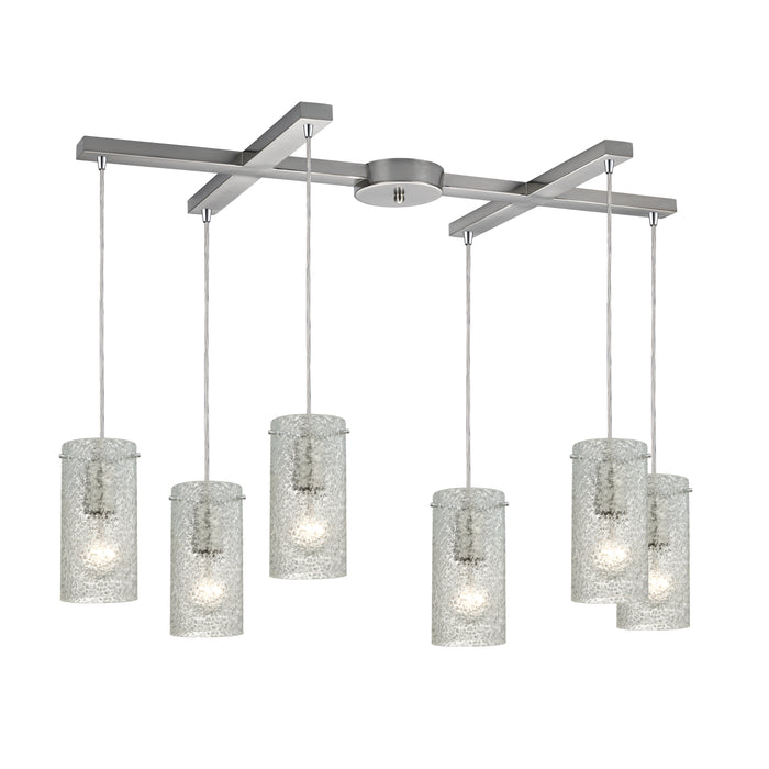 Ice Fragments Configurable Multi Pendant - Satin Nickel