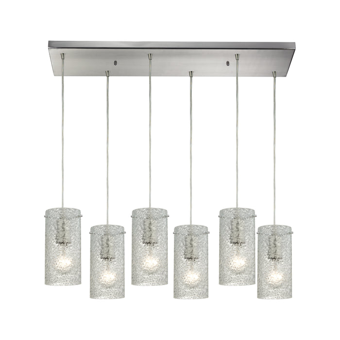 Ice Fragments Configurable Multi Pendant - Satin Nickel