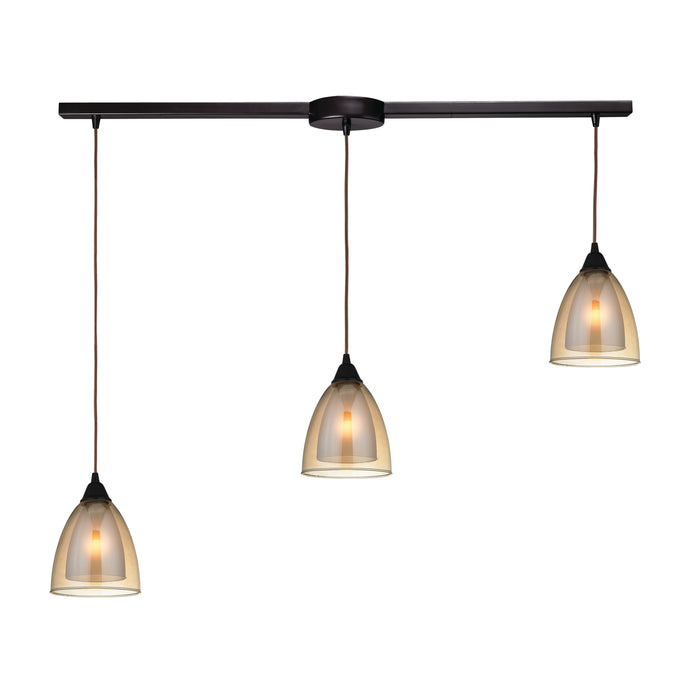 Layers 5'' Wide 3-Light Mini Pendant - Oil Rubbed Bronze