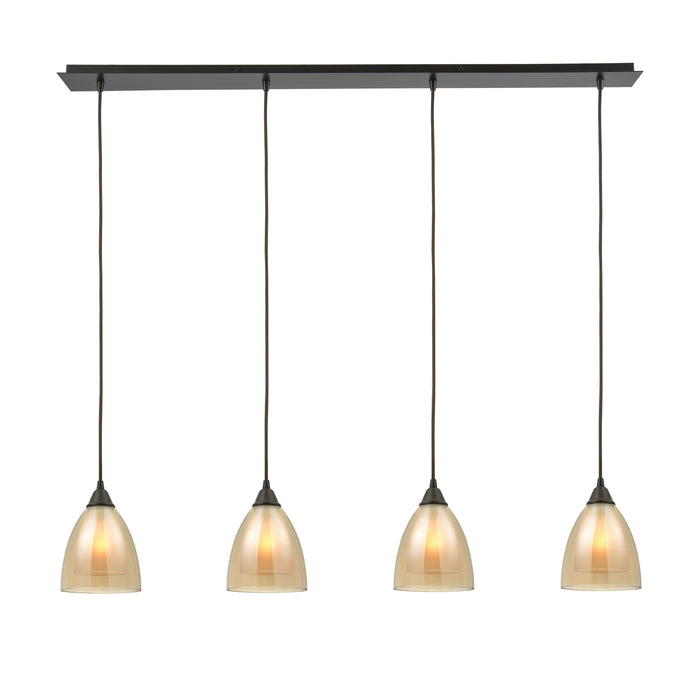 Layers 6'' Wide 4-Light Mini Pendant - Oil Rubbed Bronze