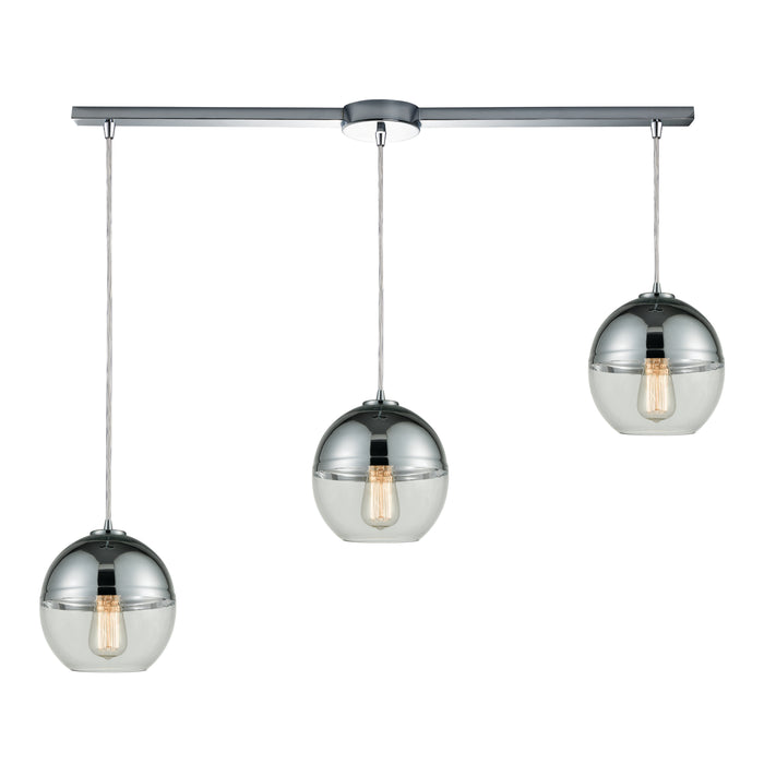 Revelo 38'' Wide 3-Light Mini Pendant - Polished Chrome