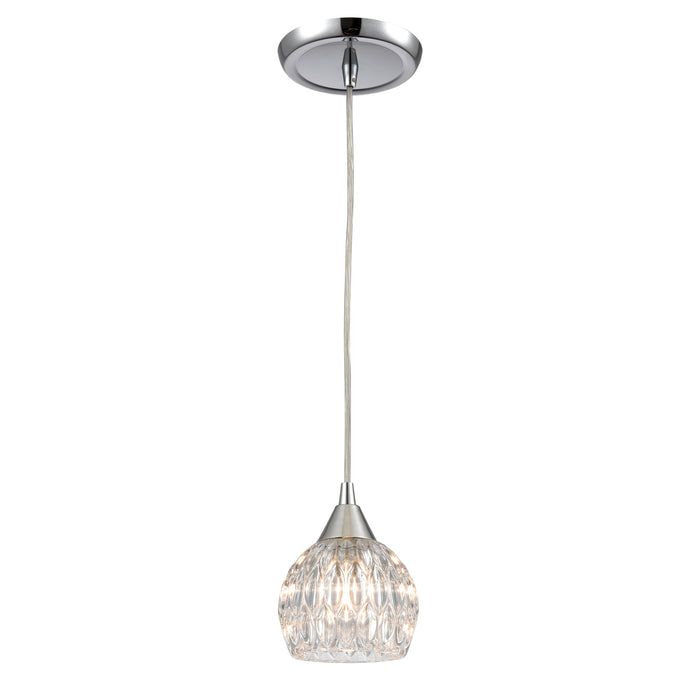 Kersey 5'' Wide 1-Light Mini Pendant - Polished Chrome