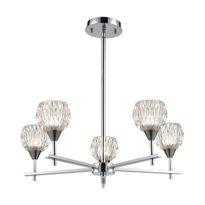 Kersey 24'' Wide 5-Light Chandelier - Polished Chrome