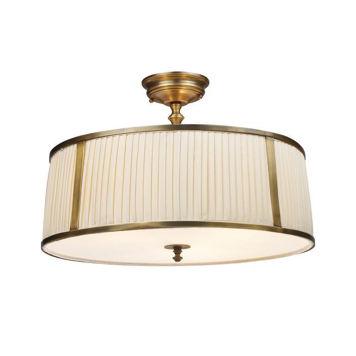 Williamsport 20'' Wide 4-Light Semi Flush Mount - Vintage Brass