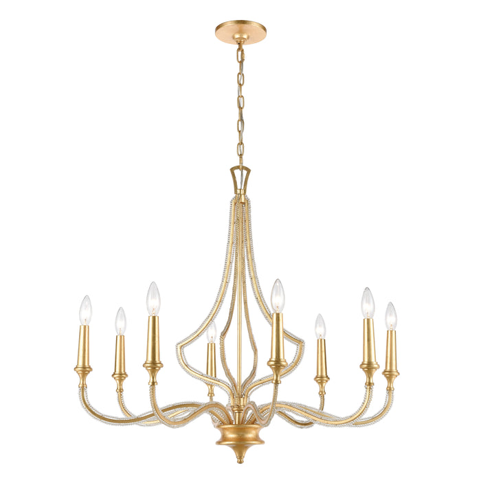 La Rochelle 32'' Wide 8-Light Chandelier - Parisian Gold Leaf