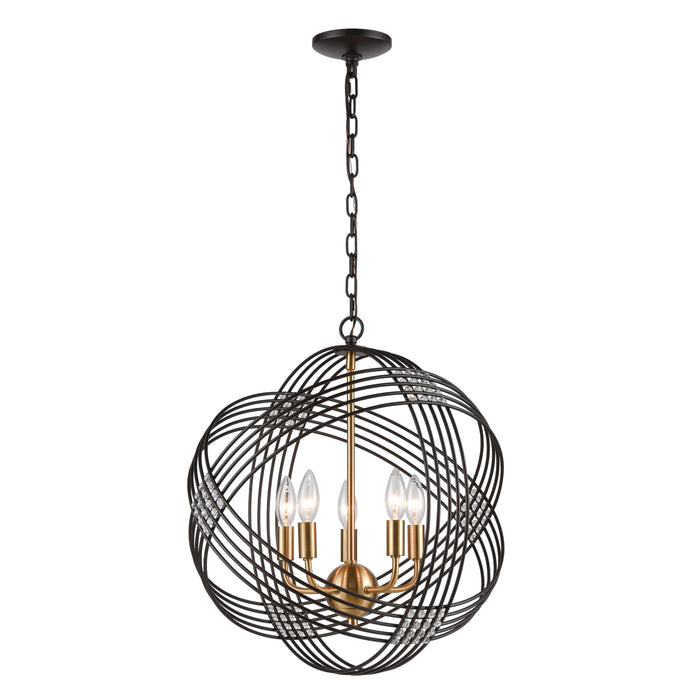 Concentric 19'' Wide 5-Light Chandelier - Oil Rubbed Bronze