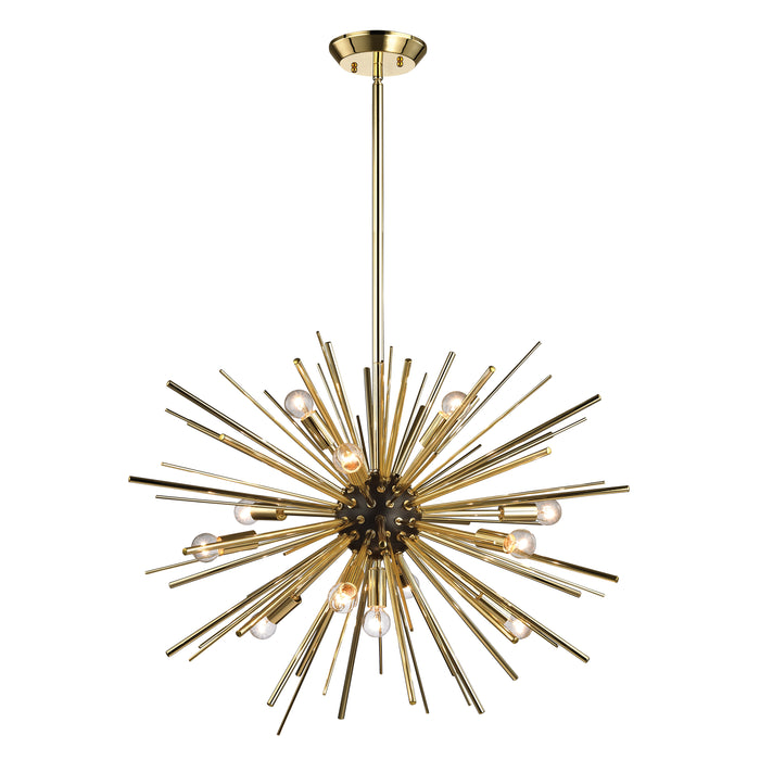 Starburst 27'' Wide 12-Light Chandelier - Polished Gold