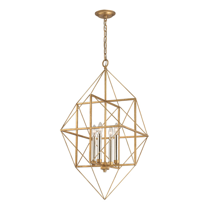 Connexions 16'' Wide 4-Light Pendant - Gold Leaf