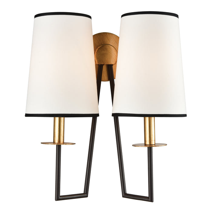 Nico 17'' High 2-Light Sconce - Gold Leaf