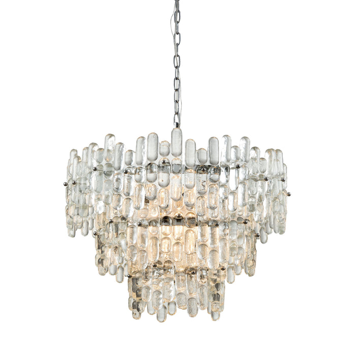 Icy Reception 27'' Wide 9-Light Chandelier - Chrome