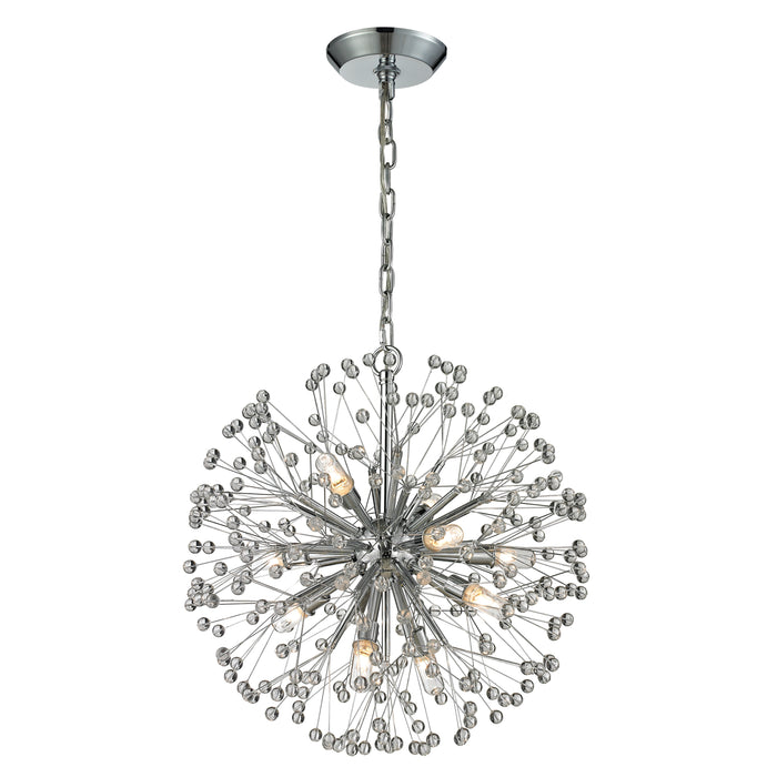 Starburst 18'' Wide 9-Light Chandelier - Polished Chrome