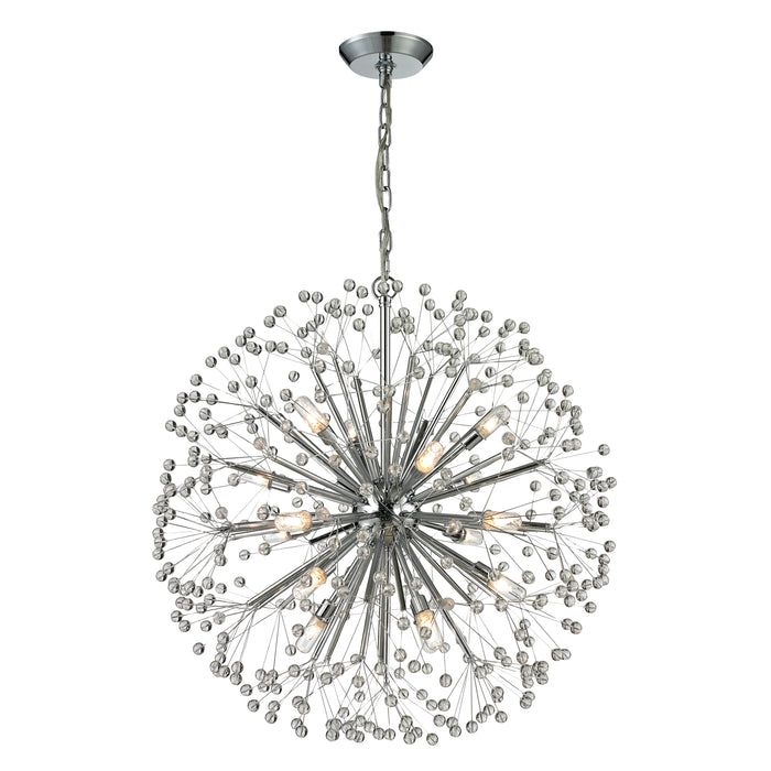 Starburst 27'' Wide 16-Light Chandelier - Polished Chrome