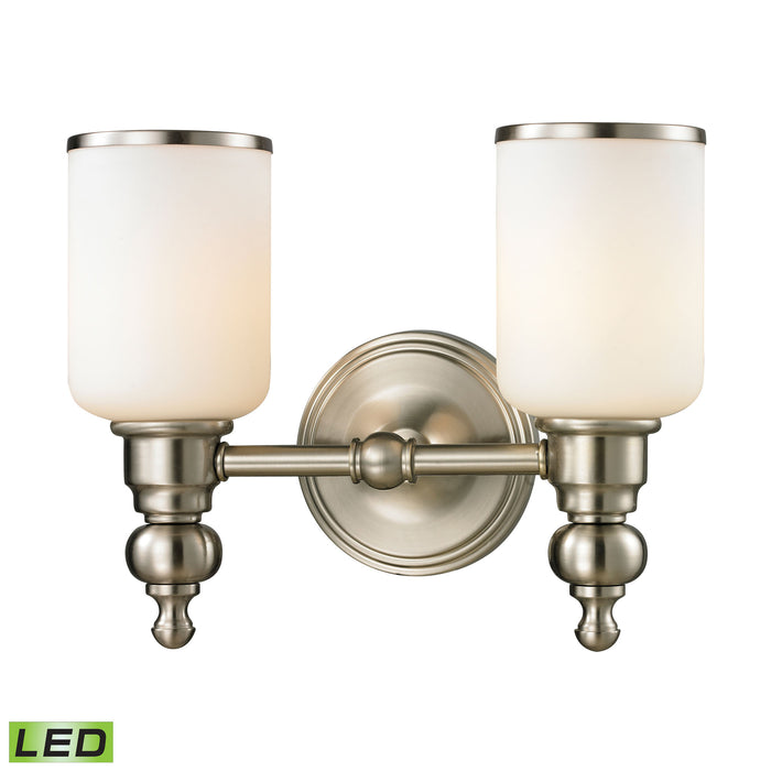 Bristol Way 13'' Wide 2-Light Vanity Light - Brushed Nickel