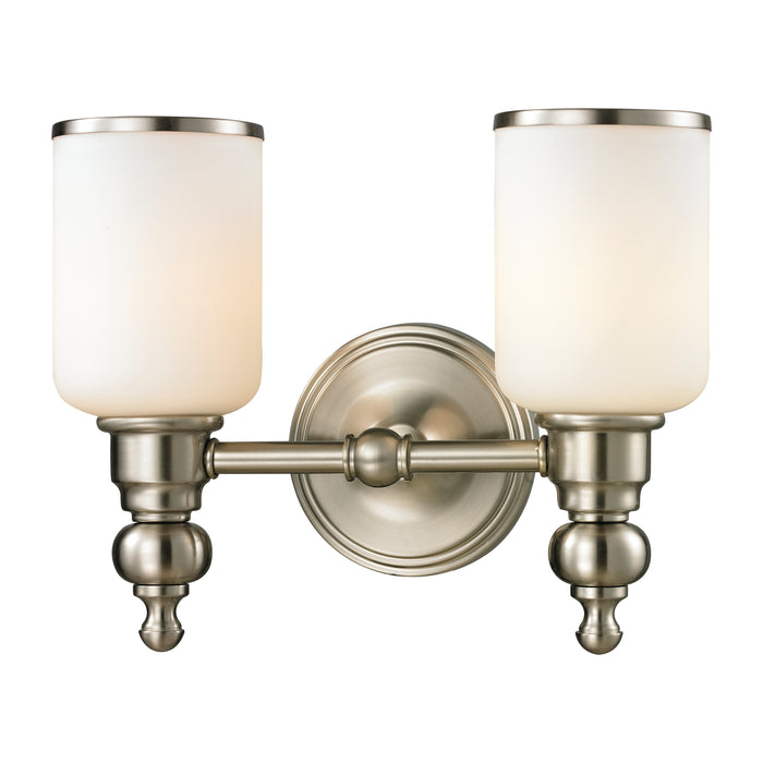 Bristol Way 13'' Wide 2-Light Vanity Light - Brushed Nickel