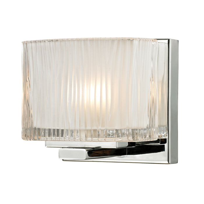 Chiseled Glass 5'' Wide 1-Light Vanity Light - Polished Chrome