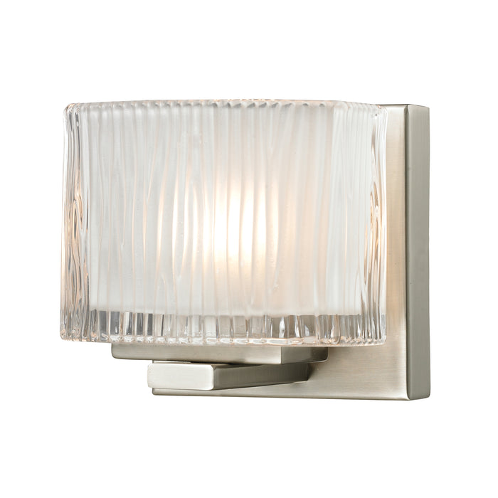 Chiseled Glass 5'' Wide 1-Light Vanity Light - Brushed Nickel