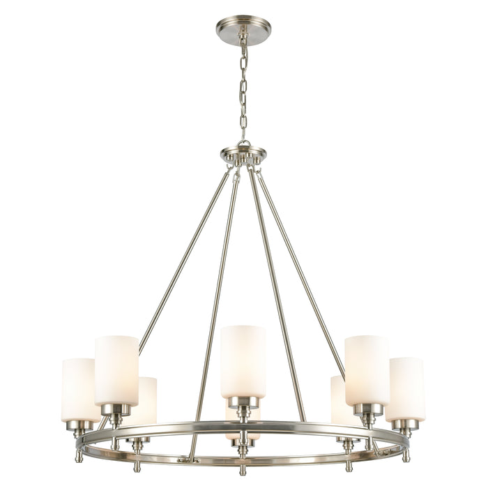 Dawson 33'' Wide 8-Light Chandelier - Satin Nickel