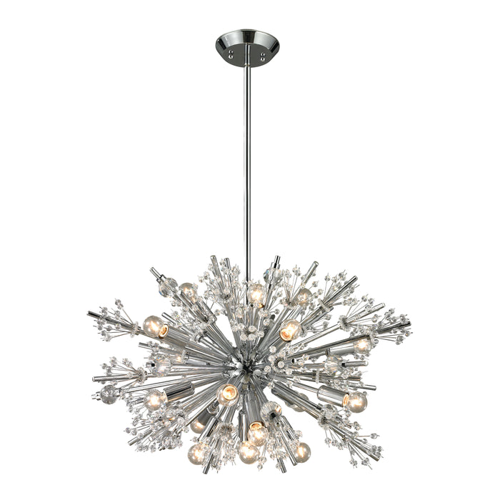 Starburst 26'' Wide 19-Light Chandelier - Polished Chrome