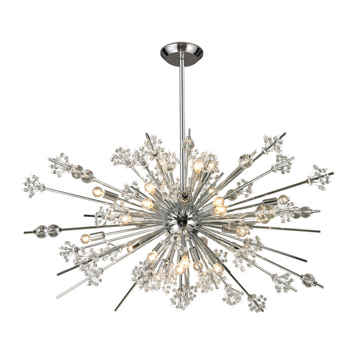 Starburst 48'' Wide 29-Light Chandelier - Polished Chrome