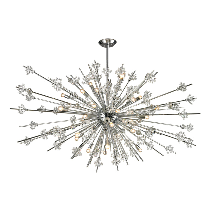 Starburst 72'' Wide 31-Light Chandelier - Polished Chrome