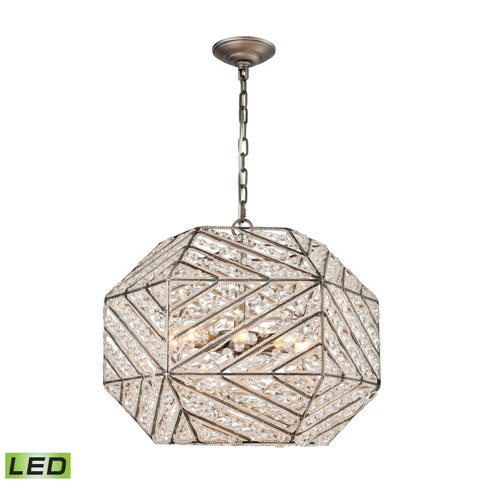 Constructs 20'' Wide 8-Light Chandelier - Weathered Zinc