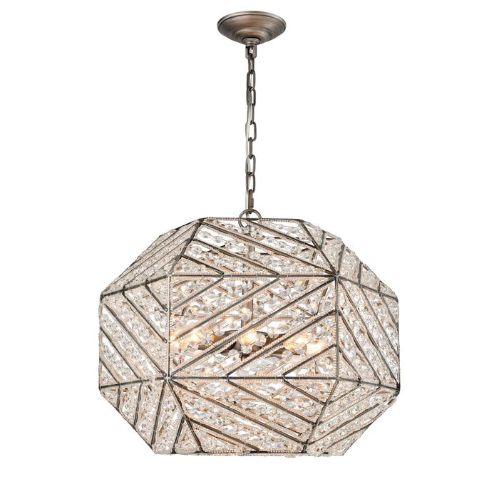 Constructs 20'' Wide 8-Light Chandelier - Weathered Zinc