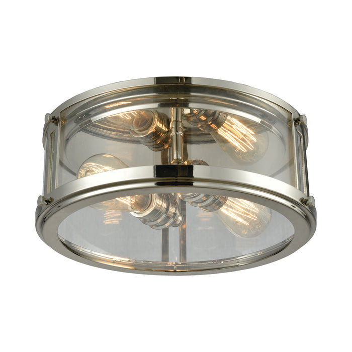 Coby 13'' Wide 2-Light Flush Mount - Polished Nickel